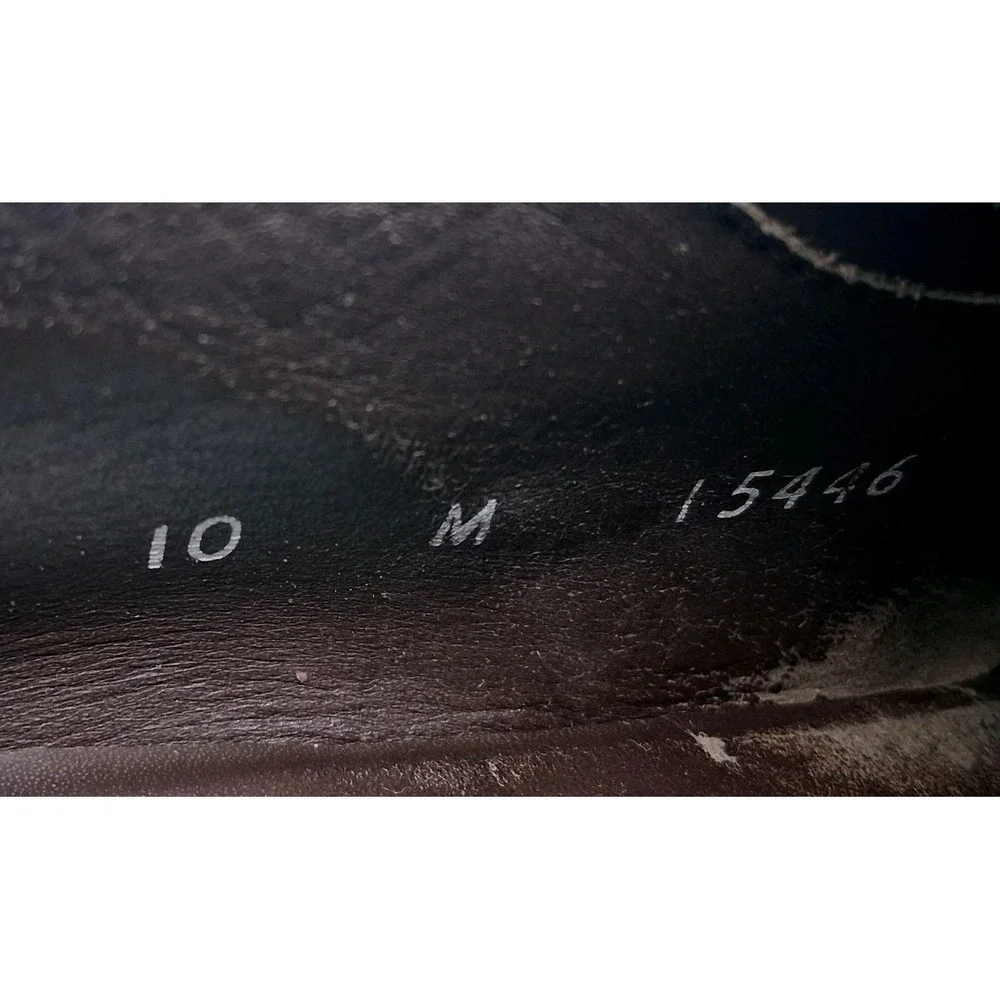 Mezlan Shoes Mens Size 10 Black Leather Double Monk Strap Dress Square Toe 15446